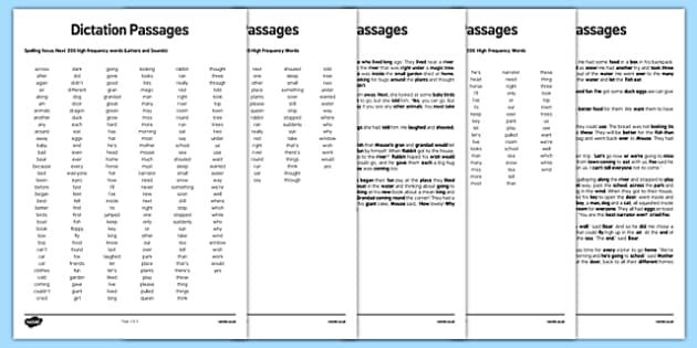 KS1 Dictation Passages Next 200 High Frequency Words Guide