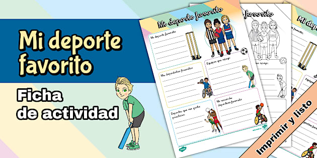 Ficha de actividad: Mi deporte favorito