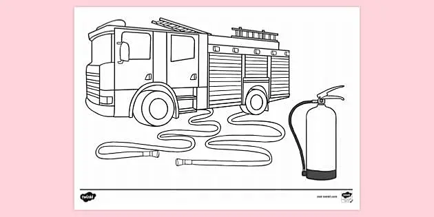 fire safety coloring page