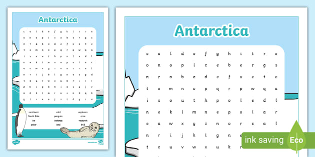 Antarctica Word Search Polar Regions KS1 (teacher made)