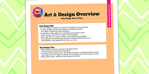 KS1 & KS2 Art and Design National Curriculum 2014 Overview