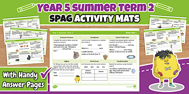 Year 5 Summer Term 2 SPaG Activity Mats - Twinkl - KS2