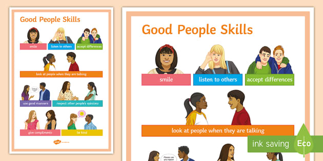 Good People Skills Display Poster (teacher made) - Twinkl