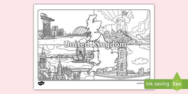 United Kingdom Colouring Page,United Kingdom,Great Britain