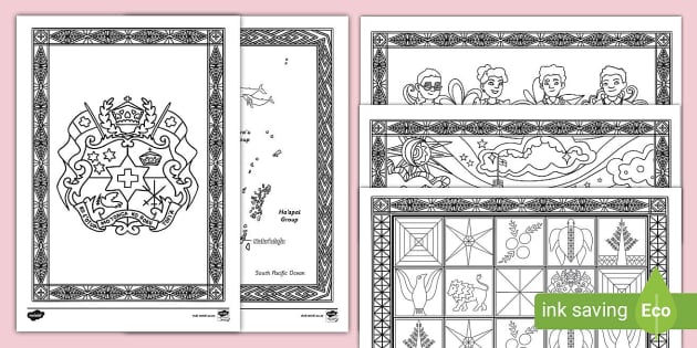 Year 0-4 Tongan-Themed Colouring Sheets - Twinkl