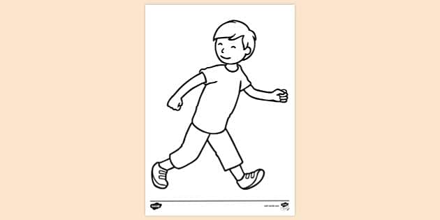 running coloring page