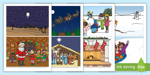 Christmas Card Picture Pack - Twinkl - KS1 (teacher made)