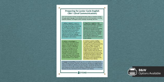English CBA 1 Information Sheet | Twinkl Ireland - Twinkl