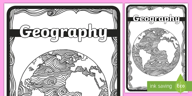 Download Geography Mindfulness Colouring Book Cover Teacher Made