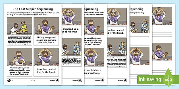 The Last Supper Differentiated Sequencing Worksheet / Worksheet