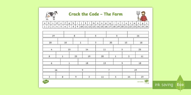 Crack the Code Worksheet / Worksheet (Teacher-Made) - Twinkl