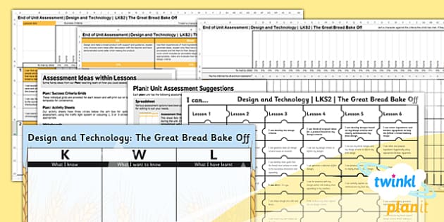 D&T: The Great Bread Bake Off LKS2 Unit Assessment Pack