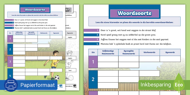 Soek Die Woordsoorte