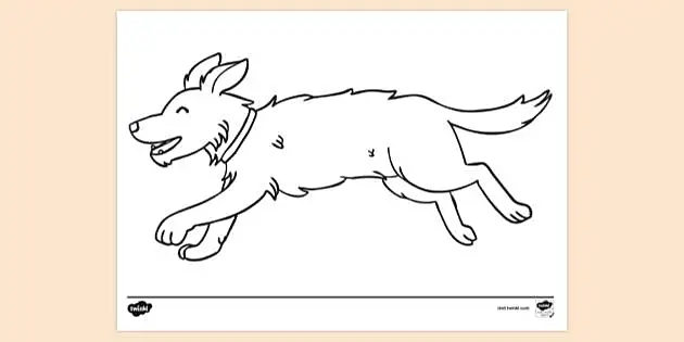 dog running coloring pages