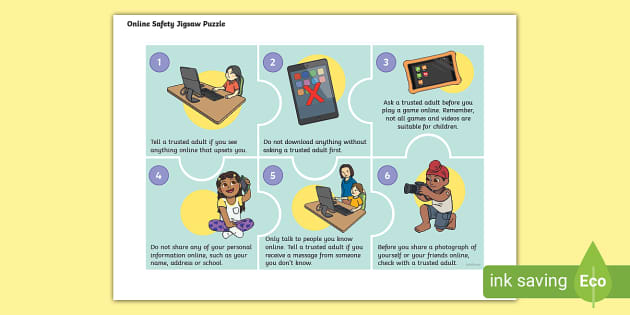 KS1 Online Safety Jigsaw Puzzle - Twinkl