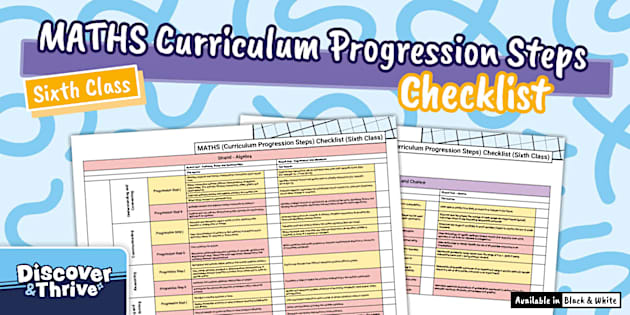 MATHS (Curriculum Progression Steps) Checklist (Sixth Class)