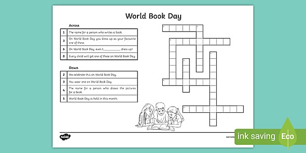 FREE World Book Day Crossword (teacher made) Twinkl