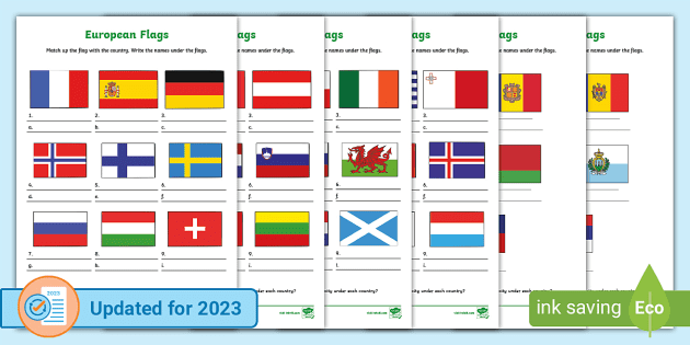 Round 1 of 6) EUROPE - GUESS the flag - 8 European flags - With spoken  answers! 