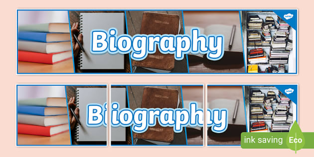 biography banner template