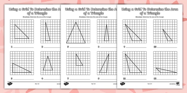 Sixth Grade Using a Grid To Determine the Area of a Triangle