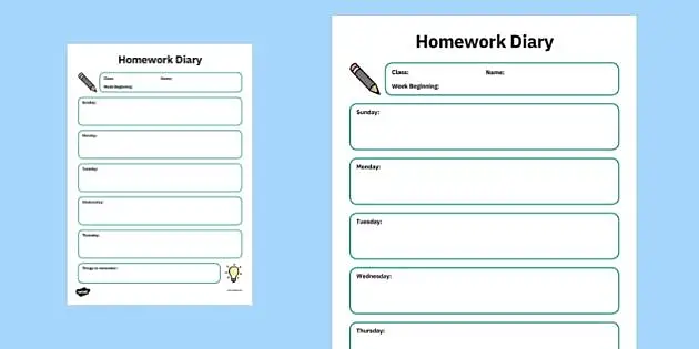 Homework Tracker, Printable Planner, Homework Planner, Assignment Planner,  School Planner, Student Planner A4 and Letter Sizes -  Israel