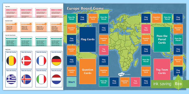 All About Europe Board Game (Teacher-Made) - Twinkl