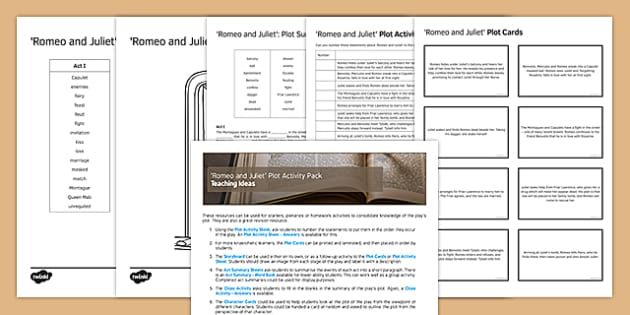 Activity 2: The plot of Romeo and Juliet