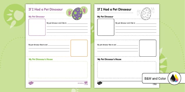 If I Had a Pet Dinosaur activity | 2nd Grade Resource