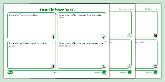 Fast Finishers Drawing Task Cards (teacher made) - Twinkl