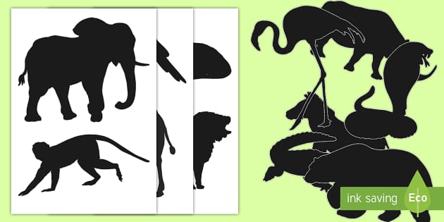 Animals Shadow Puppets Cut-Outs - Puppets (teacher made)