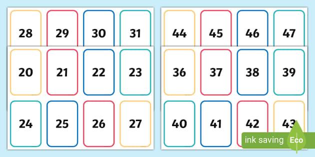 👉 Number Cards 20-50 - Twinkl - KS1 - Twinkl