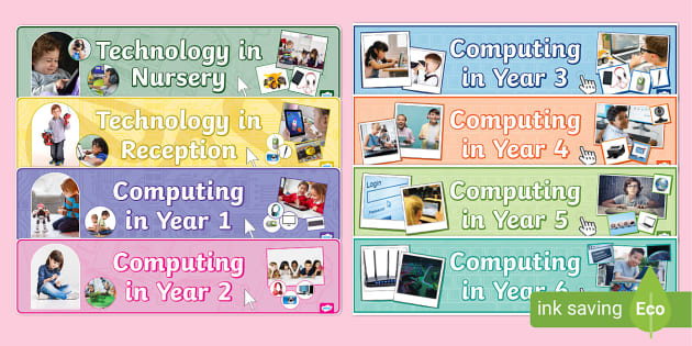 Whole School Computing Photographic Banners - Computing Display