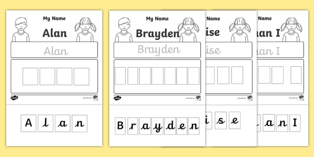 Editable Name Writing Practice Worksheet