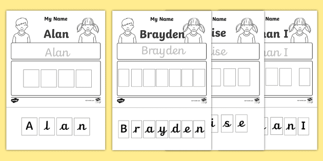 25 Sheets CUSTOM Names Handwriting Kit PERSONALIZED FOR YOU CHILD 