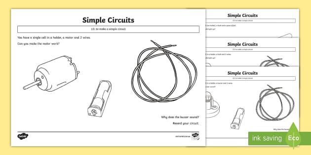 Electric Circuits Pupil Prompt Worksheets (teacher Made)