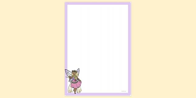 FREE! - Simple Blank Flower Fairy Page Border | Page Borders | Twinkl