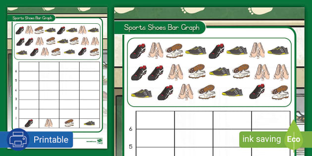 Grade R Data Handling Sports Shoes Bar Graph - Twinkl
