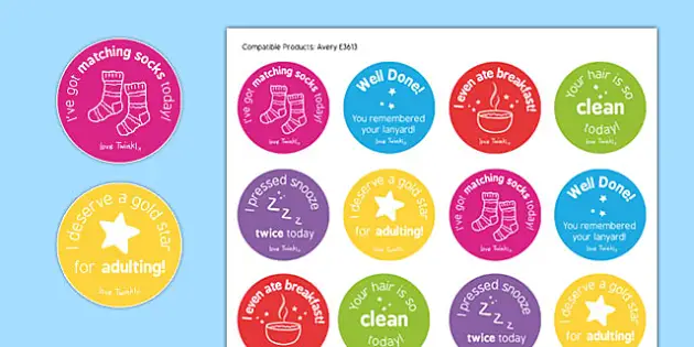 Virtual Stickers DIGITAL  Personalised Teacher Stickers 