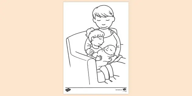 newborn baby girl coloring pages