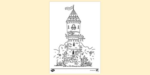 rapunzel in tower sketch