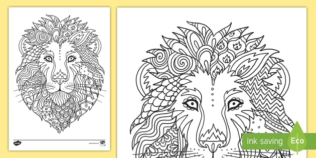 Leão para colorir e imprimir