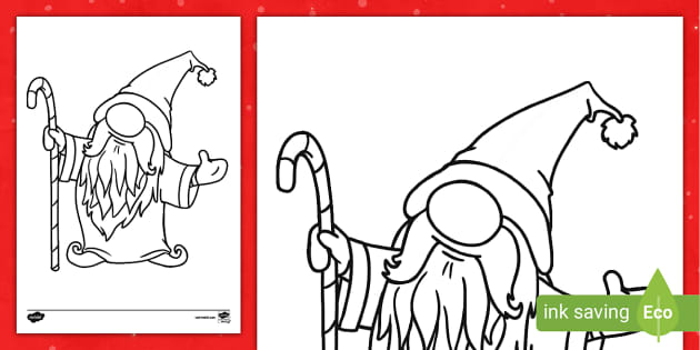 Christmas Gonk Colouring Template (Hecho por educadores)