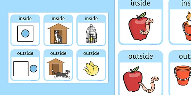 outside and inside locational prepositions positional language