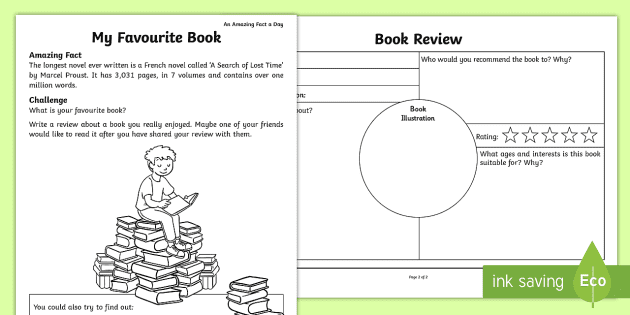 My Favourite Book Template  Book writing template, Book template