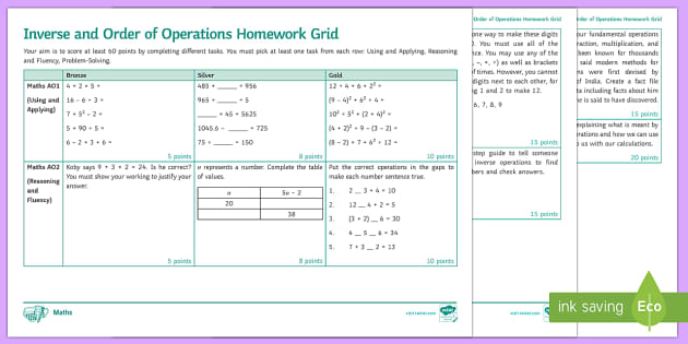 Inverse operations definition image