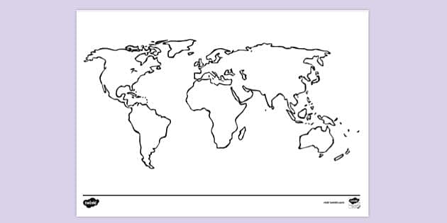 World Map Labelled - Printable Resources (teacher made)