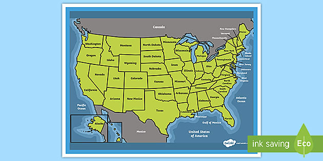 United States Map For Kids Map Of Us States