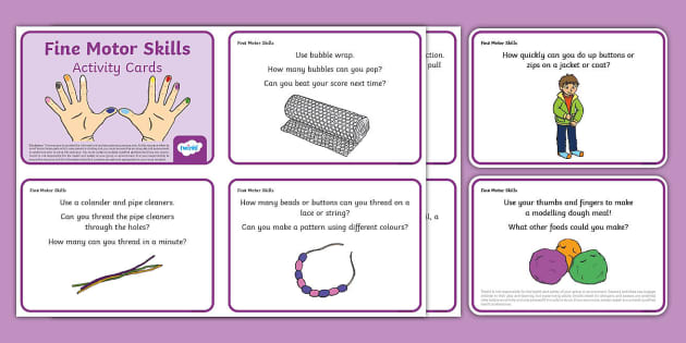 Fine motor skills and cognitive outlet development