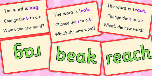 Initial Phoneme Manipulation Script Cards Set 1 - Twinkl