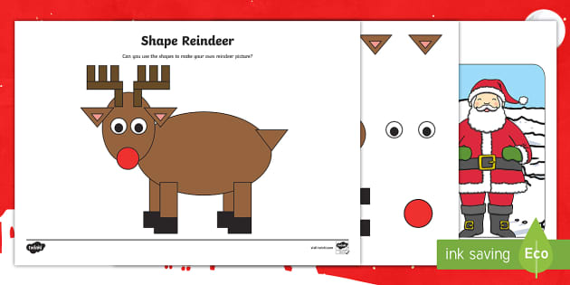 2D Reindeer Cutting Skills Activity - Christmas - Parents